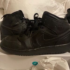 All black Jordan ones